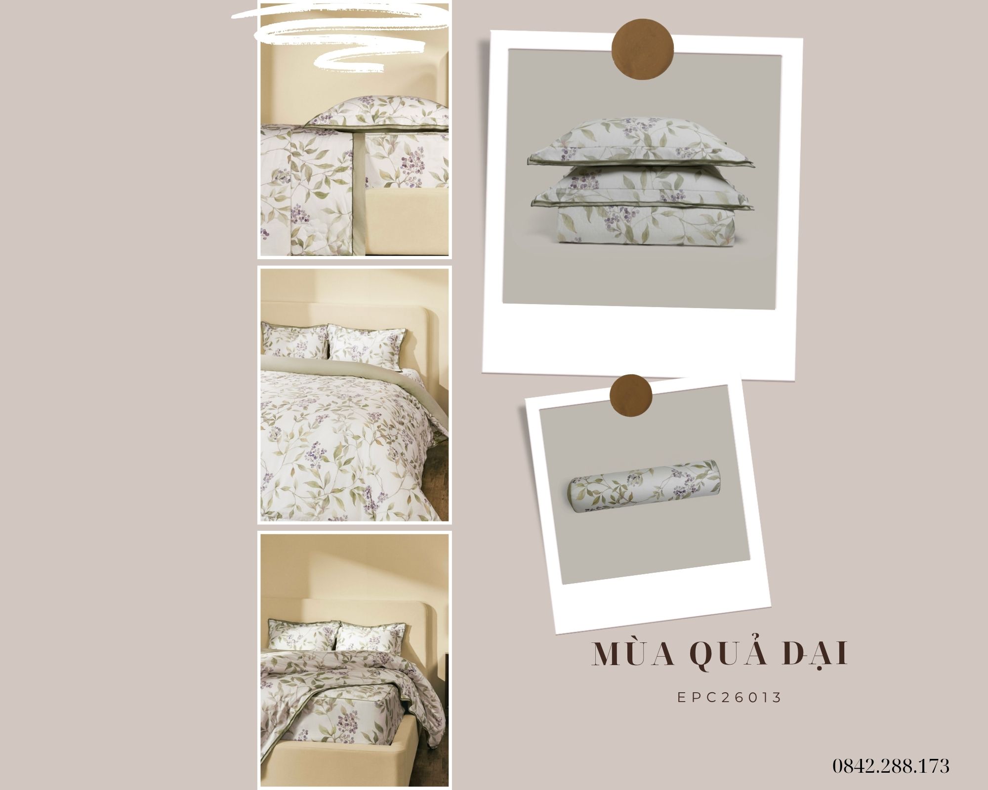 Bộ chăn ga gối Everon Mùa quả dại - EPC26013