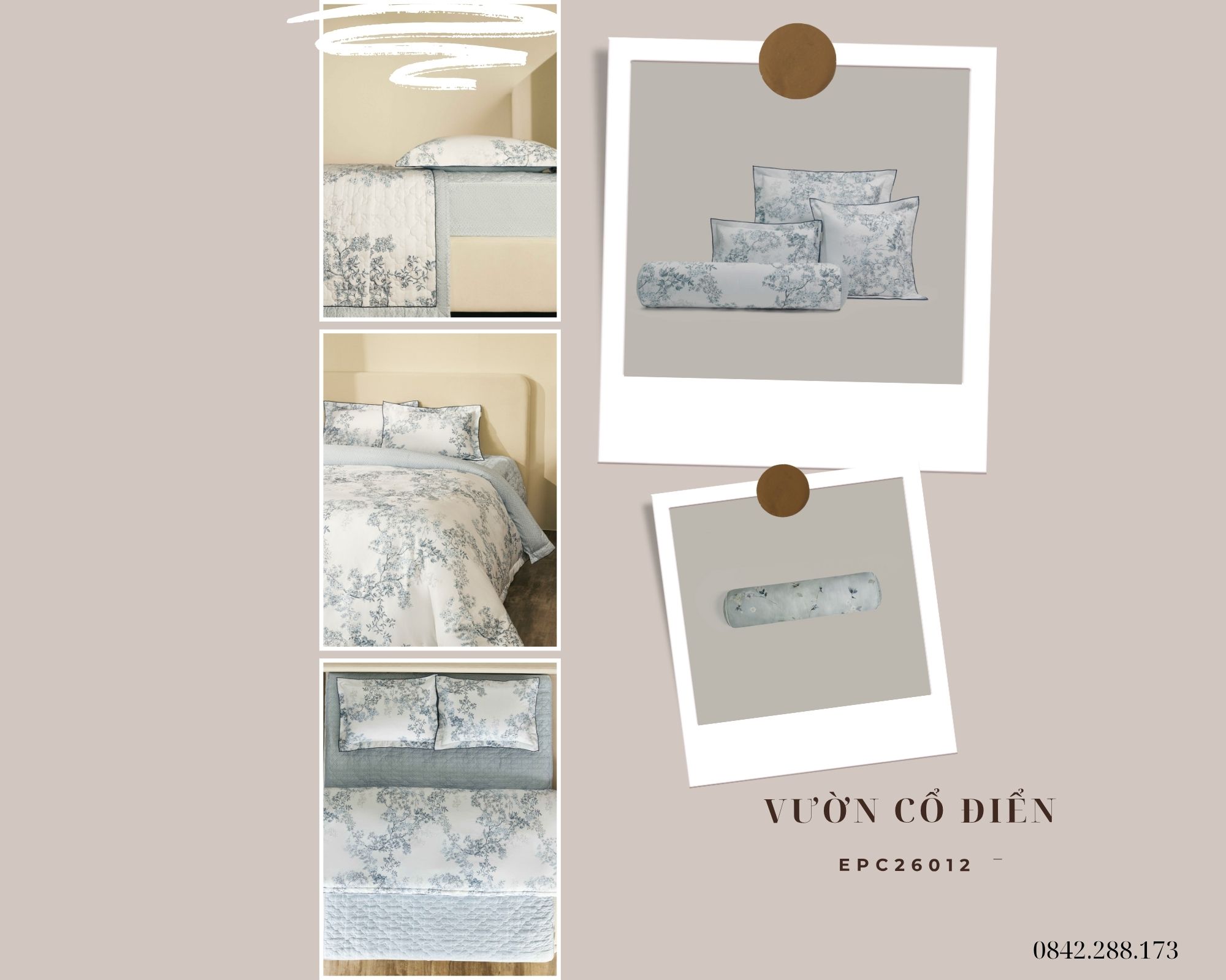 Bộ chăn ga gối Vườn cổ điển - EPC26012