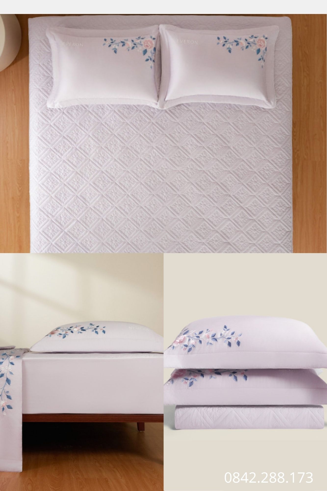 Bộ chăn ga gối Mẫu đơn tím - ESTC26003