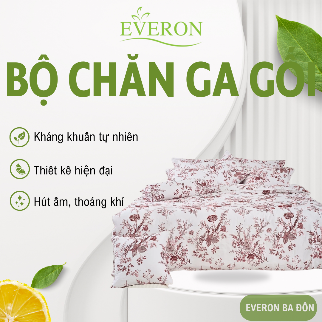 Bộ chăn ga gối Khởi Đầu Lạc Quan - EPT25027 Everon (chất liệu Tencel, họa tiết in) BST2025 (1) Bộ chăn ga gối Everon Khởi Đầu Lạc Quan - EPT25027