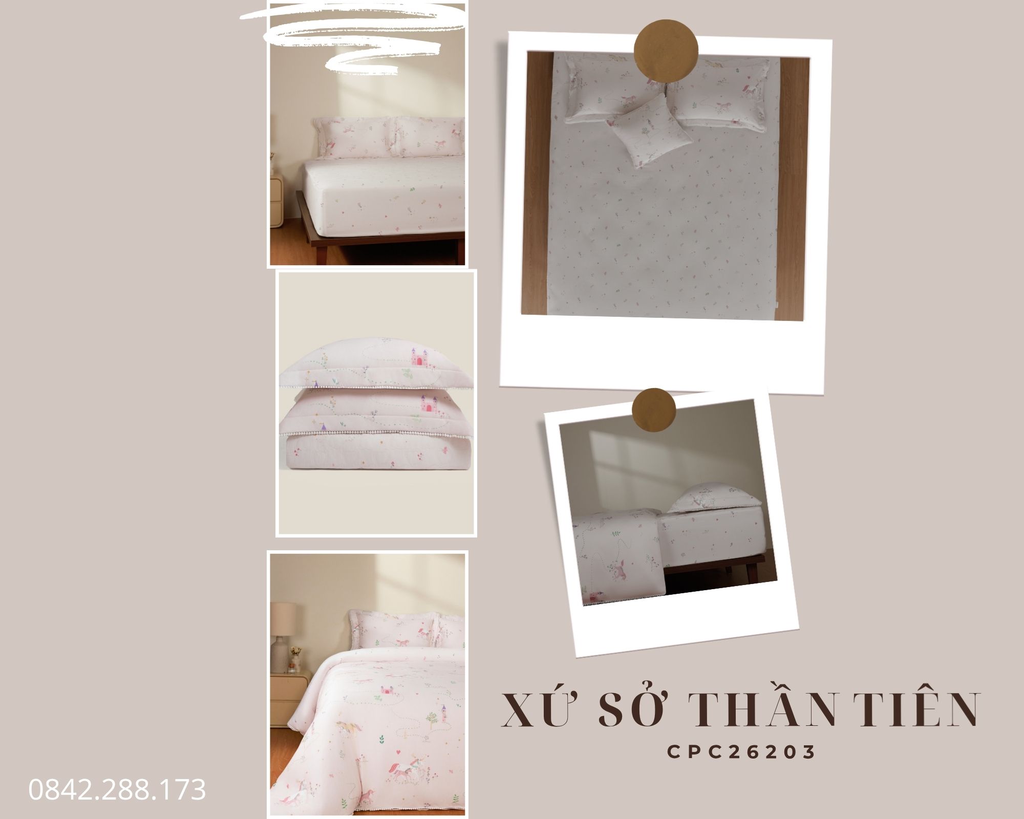 Bộ chăn ga gối Everon Xứ Sở Thần Tiên – CPC26203