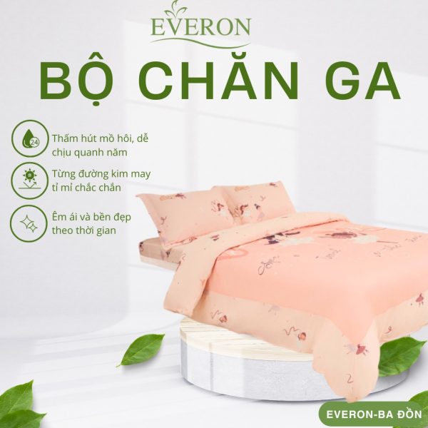 Bộ chăn ga Everon Vũ Điệu Dịu Dàng - CPM25203