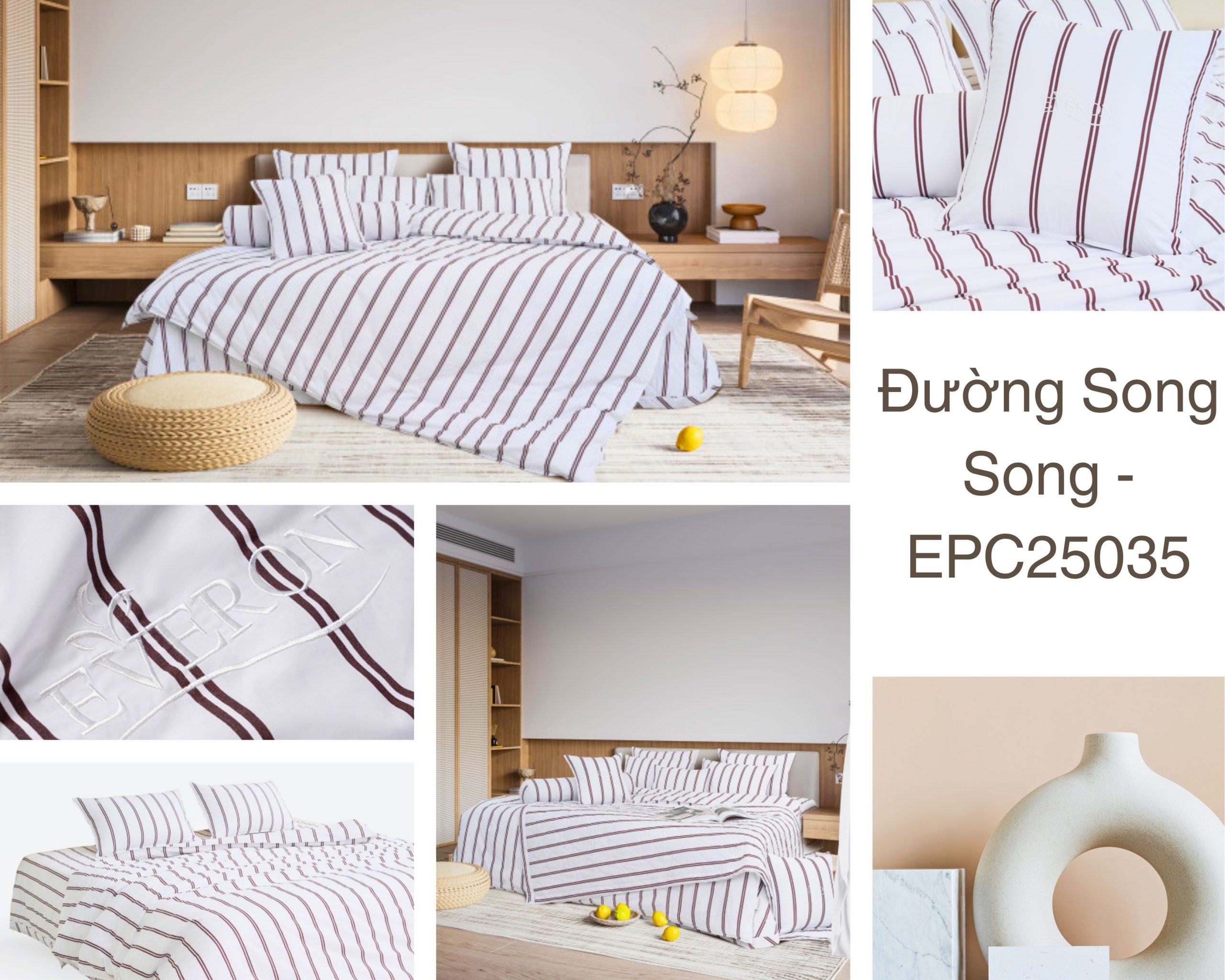 Bộ chăn ga Everon Đường Song Song - EPC25035