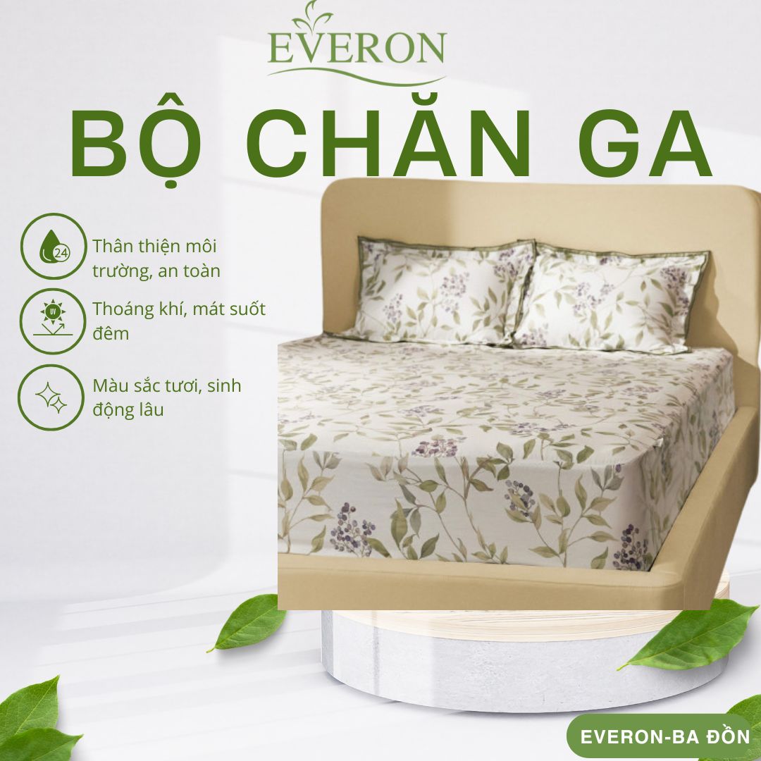 Bộ chăn ga gối Everon Mùa quả dại - EPC26013 Bộ chăn ga gối Everon Mùa quả dại - EPC26013