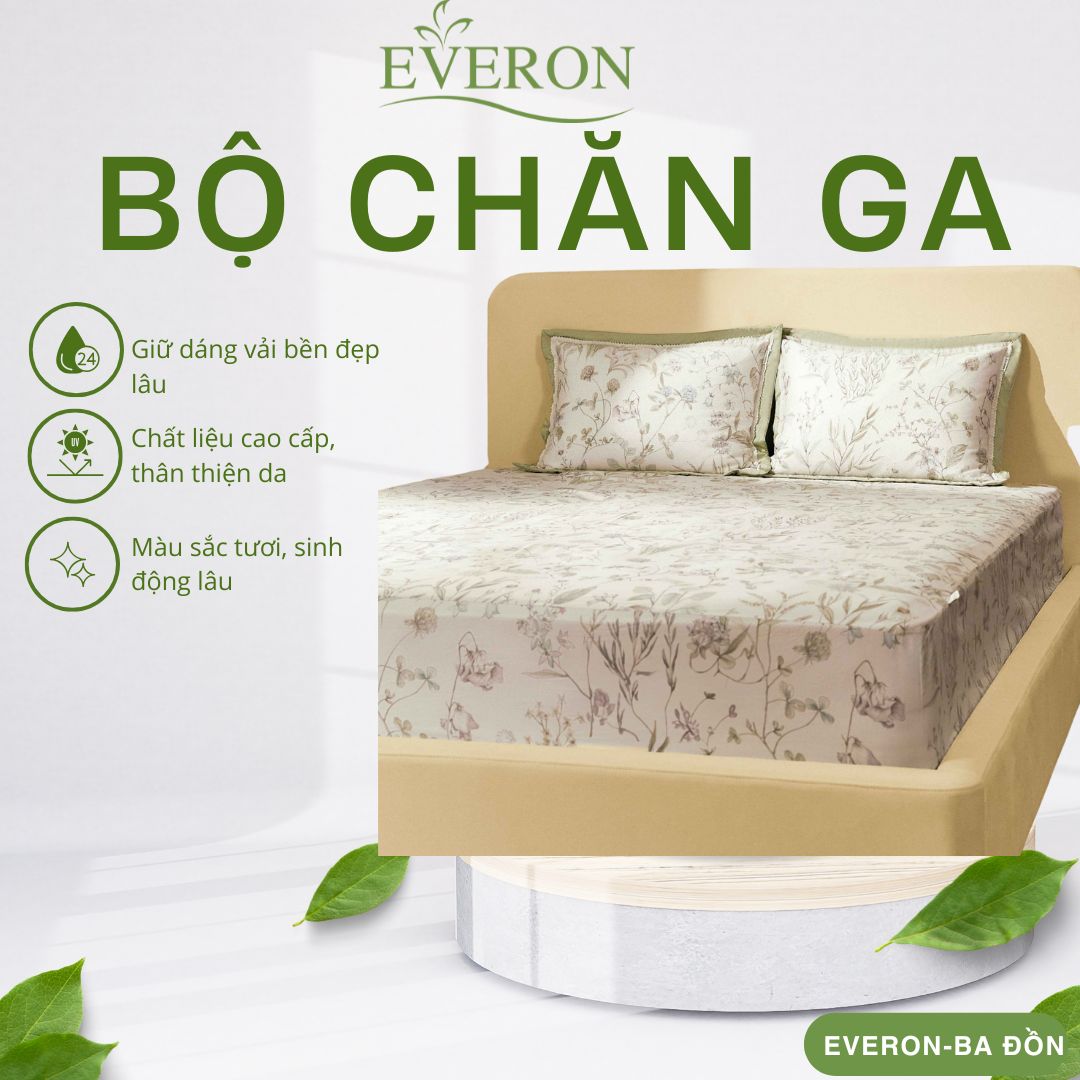 Bộ chăn ga gối Everon Sách Hoa - EPC26014 Bộ chăn ga gối Everon Sách Hoa - EPC26014