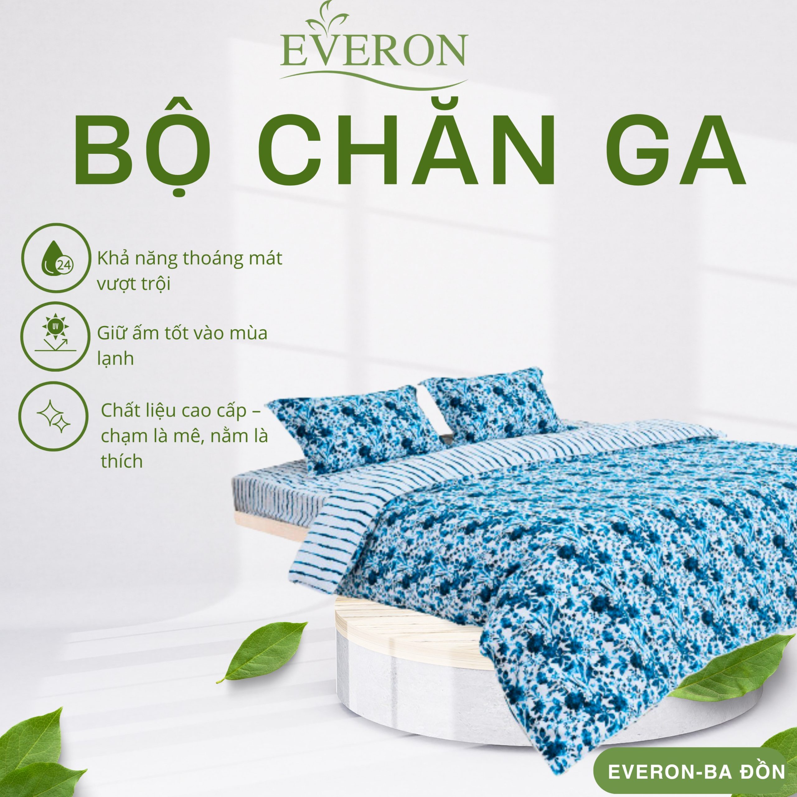 Bộ chăn ga gối Everon Thung Lũng Thấu Hiểu - EPM25021 Bộ chăn ga gối Everon Thung Lũng Thấu Hiểu - EPM25021