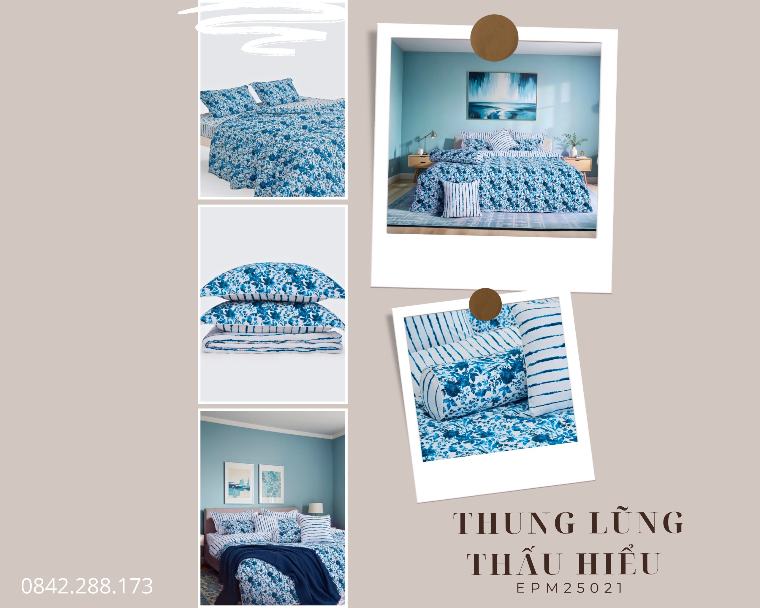 Bộ chăn ga gối Everon Thung Lũng Thấu Hiểu - EPM25021