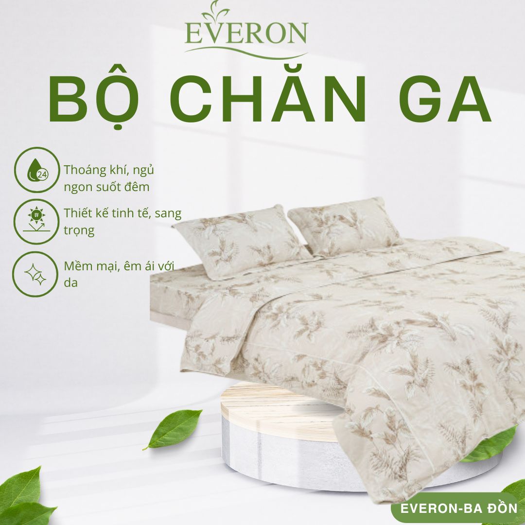 Bộ chăn ga gối Everon Đích Đến Hạnh Phúc - EPM25028 Bộ chăn ga gối Everon Đích Đến Hạnh Phúc - EPM25028