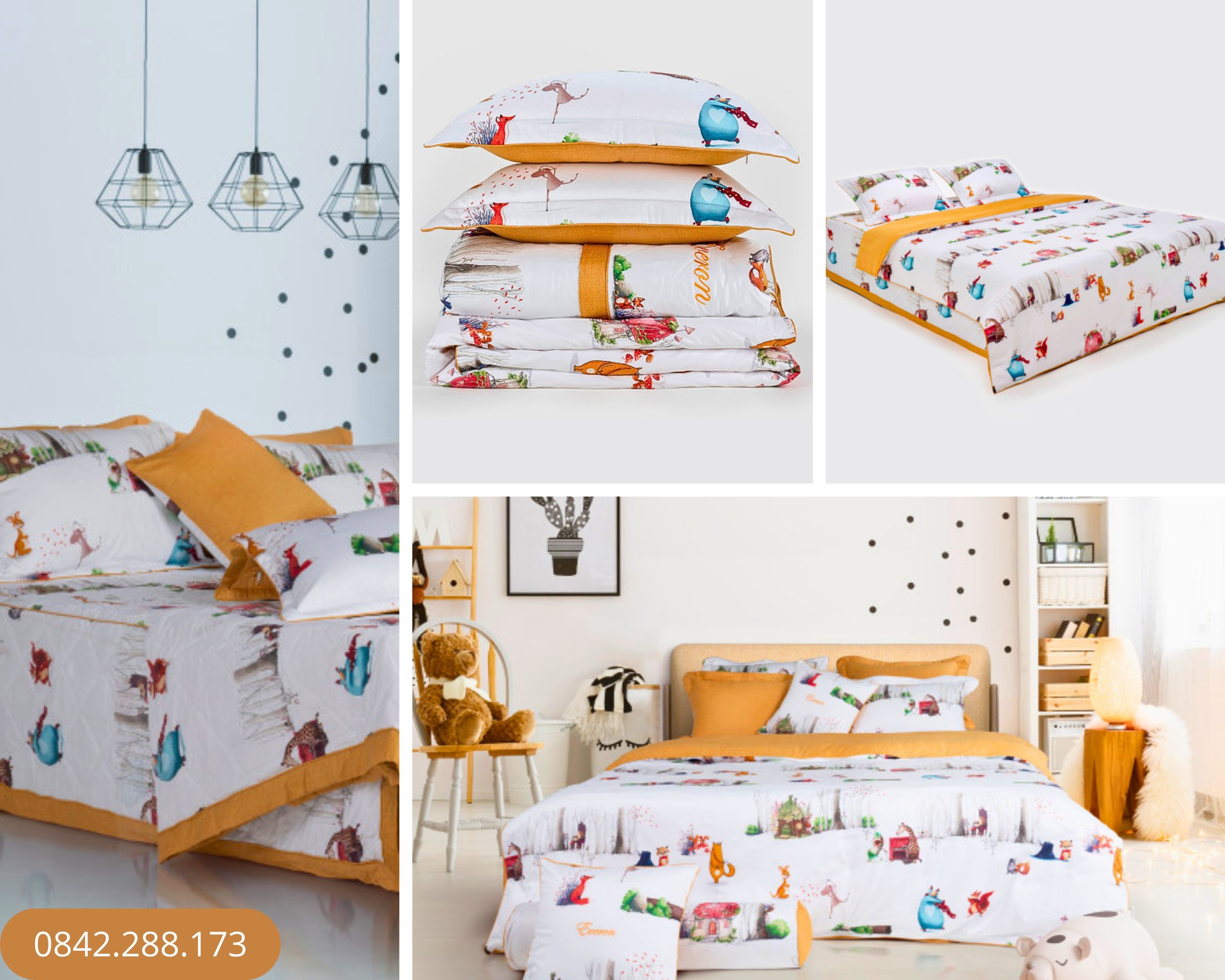 Bộ chăn ga gối Everon Bình Minh Trong Rừng Xanh – EPC24041