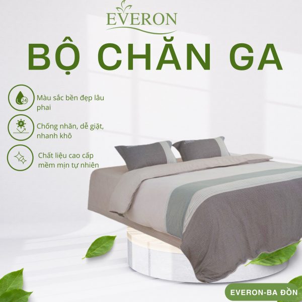 Bộ chăn ga gối Everon Dải Màu Mạnh Mẽ - EPM25043