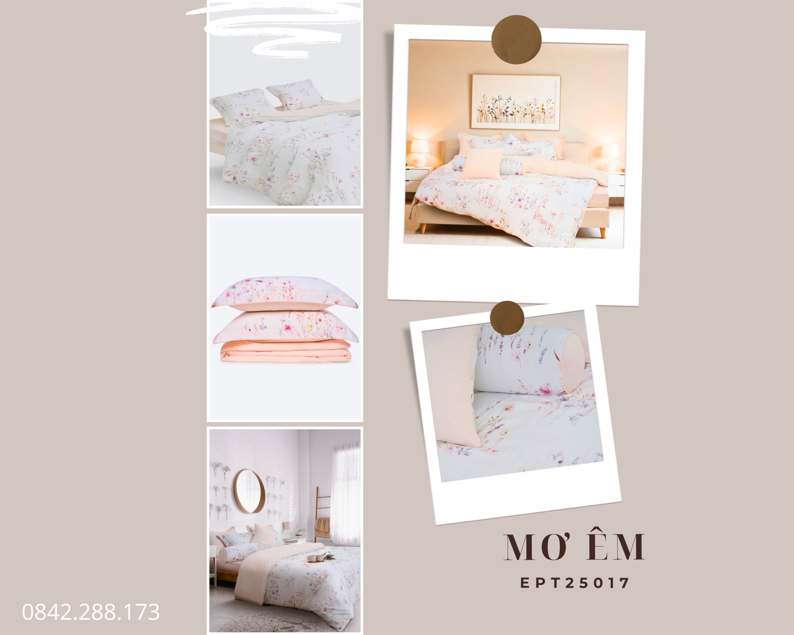 Bộ chăn ga gối Everon Mơ Êm - EPT25017