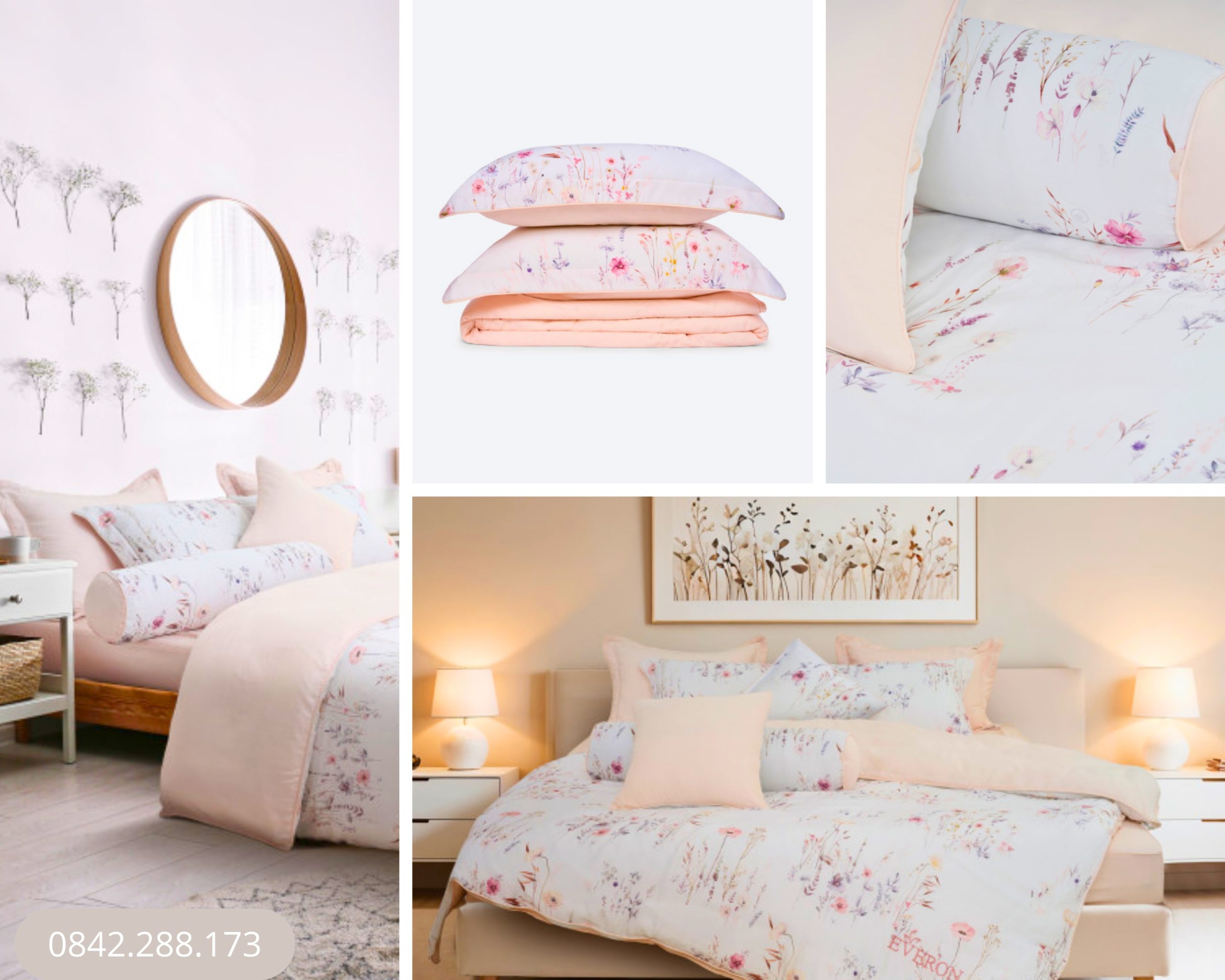 Bộ chăn ga gối Everon Mơ Êm - EPT25017