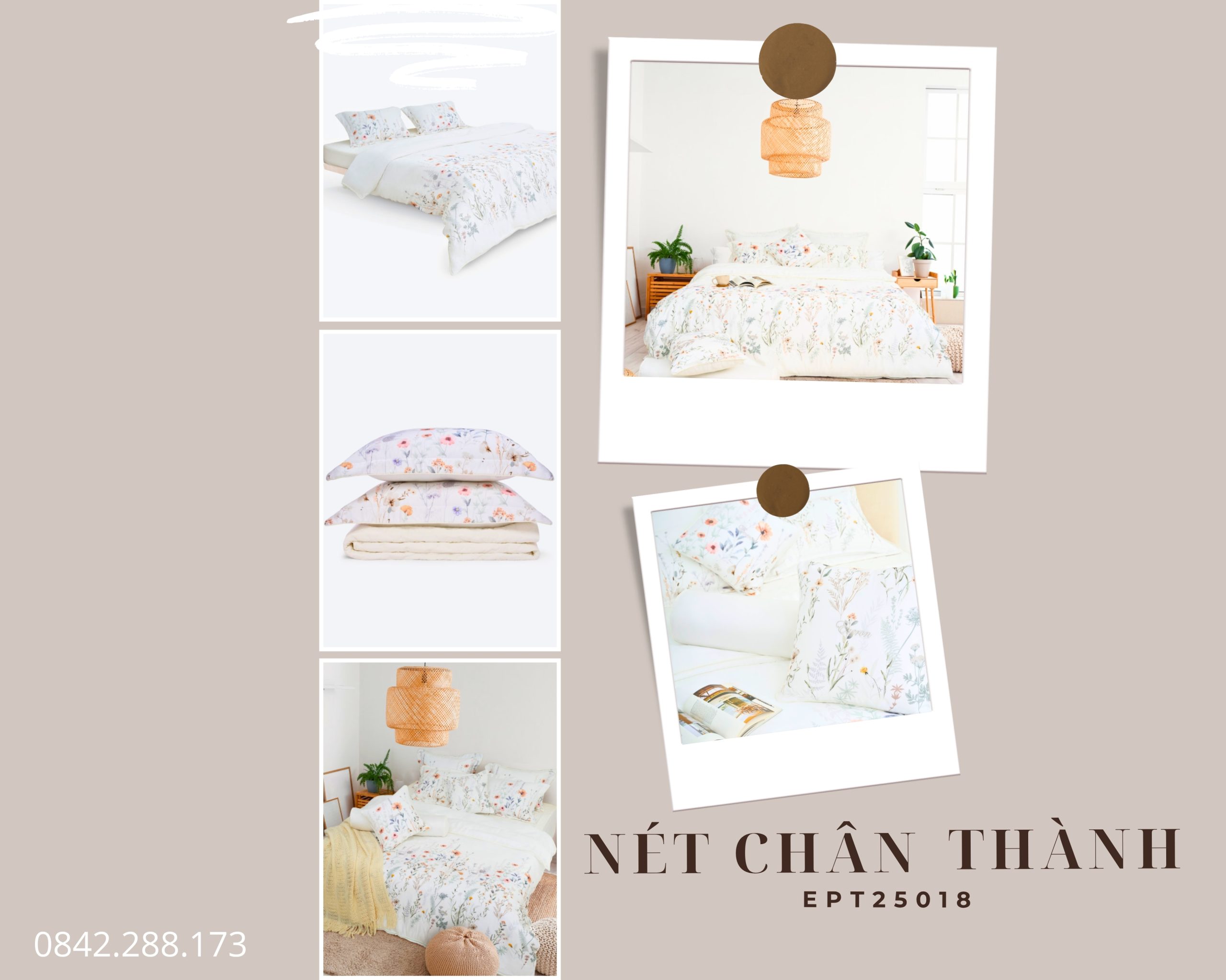 Bộ chăn ga gối Everon Nét Chân Thành - EPT25018