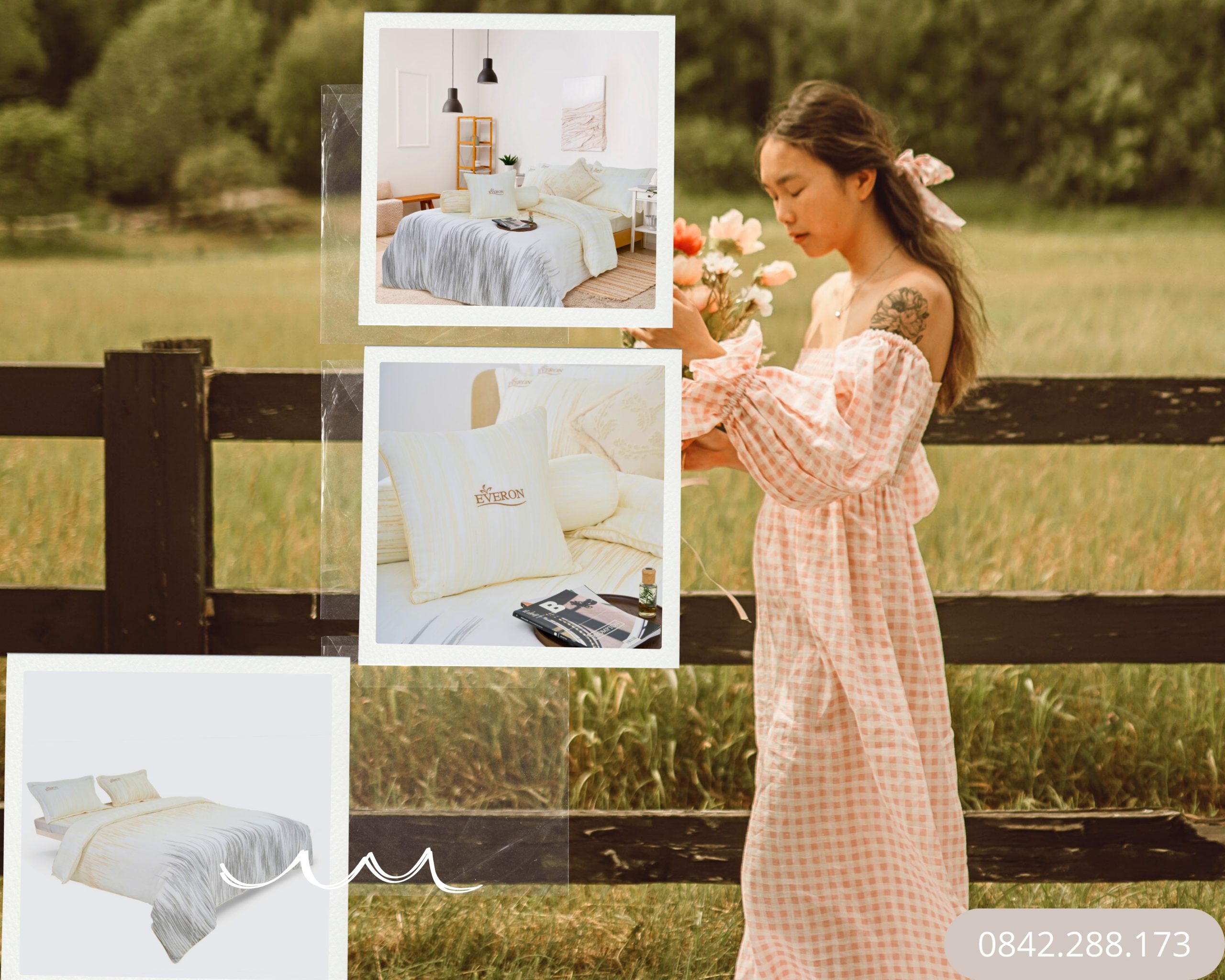 Bộ chăn ga gối Everon Hồ Sâu Sắc - EPT25029