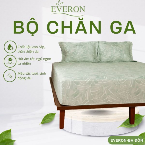 Bộ chăn ga gối Everon Monstera - EPT26015
