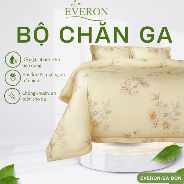 Bộ chăn ga gối Muôn Hoa Vàng - EPTC26018