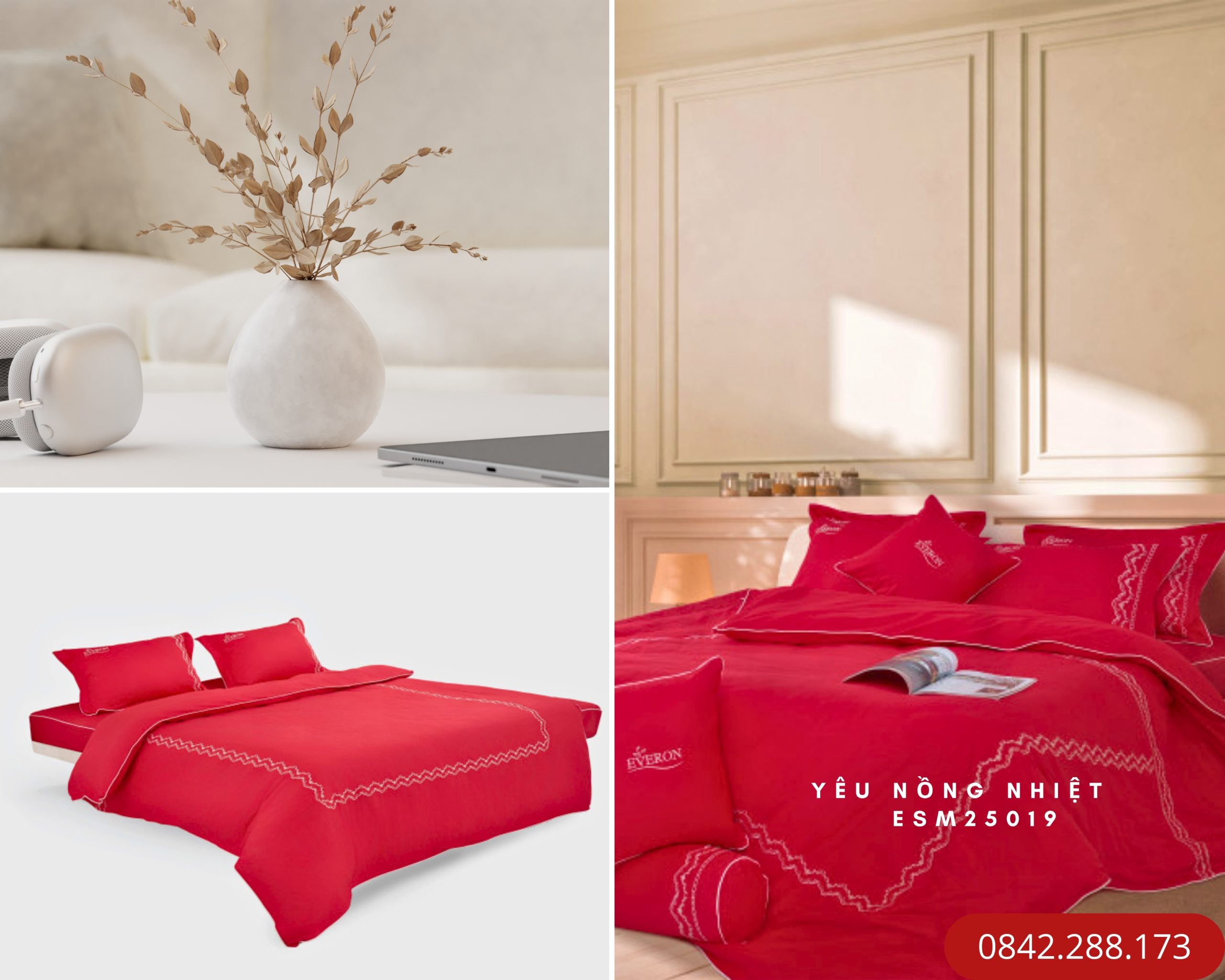 Bộ chăn ga gối Everon Yêu Nồng Nhiệt - ESM25019