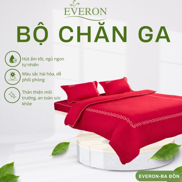 Bộ chăn ga gối Everon Yêu Nồng Nhiệt - ESM25019