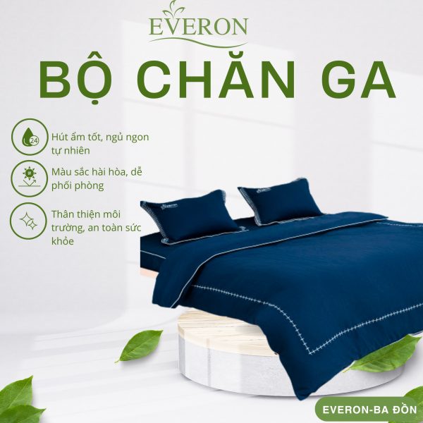 Bộ chăn ga gối Everon Nét Khiêm Tốn - ESM25023