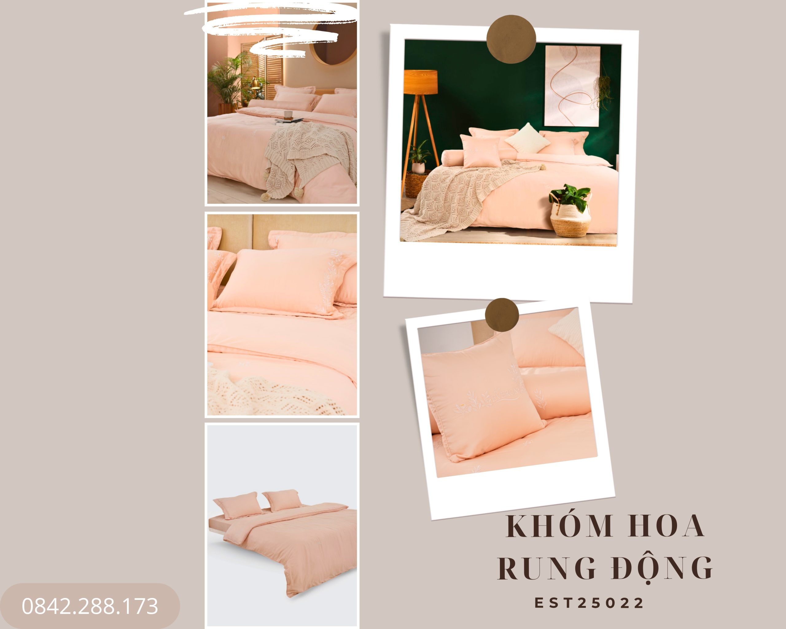Bộ chăn ga gối Everon Khóm Hoa Rung Động - EST25022