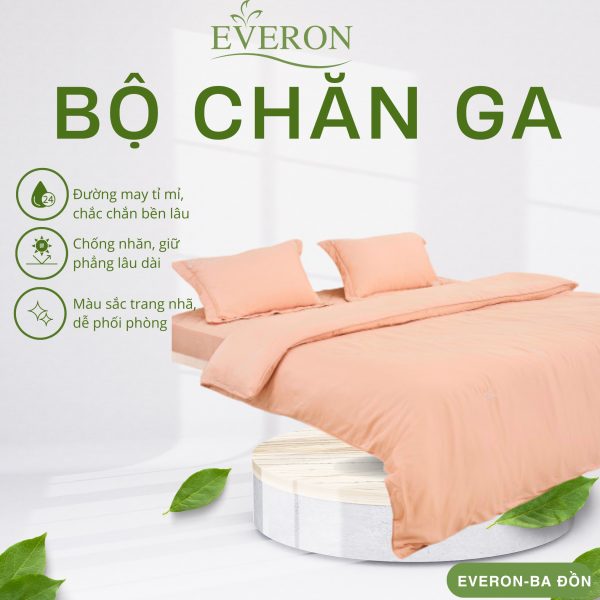 Bộ chăn ga gối Everon Khóm Hoa Rung Động - EST25022