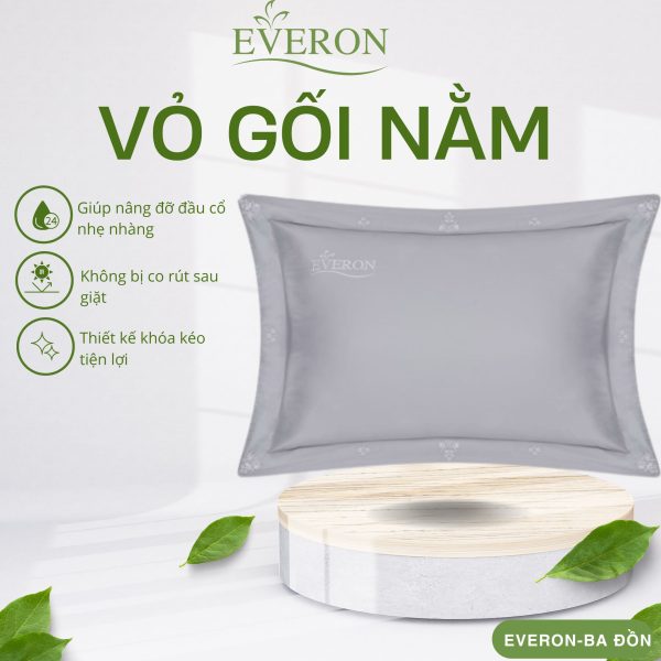 Vỏ gối Hoa Thêu Xám - EST25042