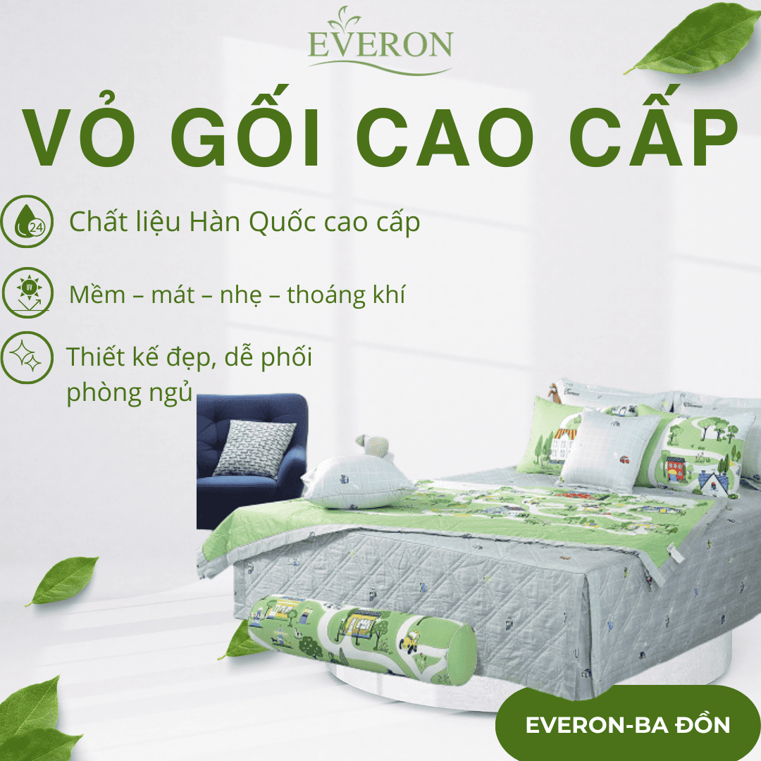 Vỏ gối Everon Happy Town - EPC23048 Vỏ gối Everon Happy Town - EPC23048