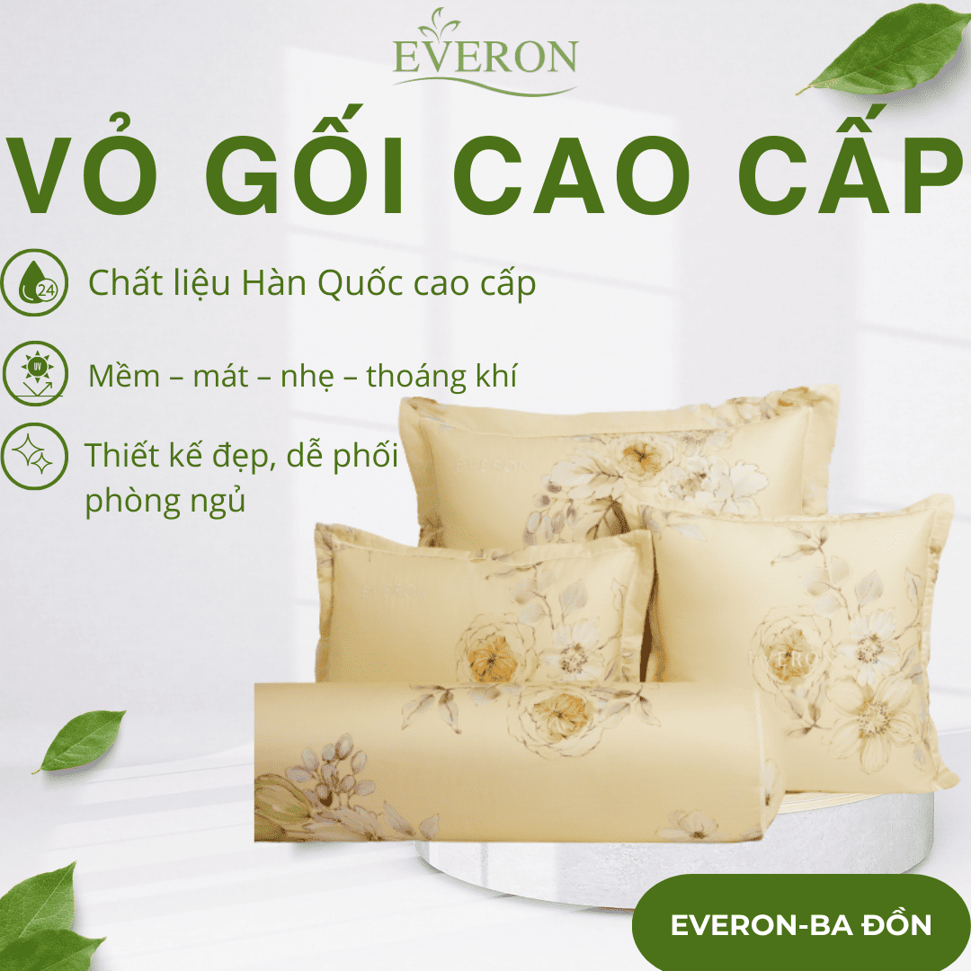 Vỏ gối Everon Muôn Hoa Vàng - EPTC26018 Vỏ gối Everon Muôn Hoa Vàng - EPTC26018