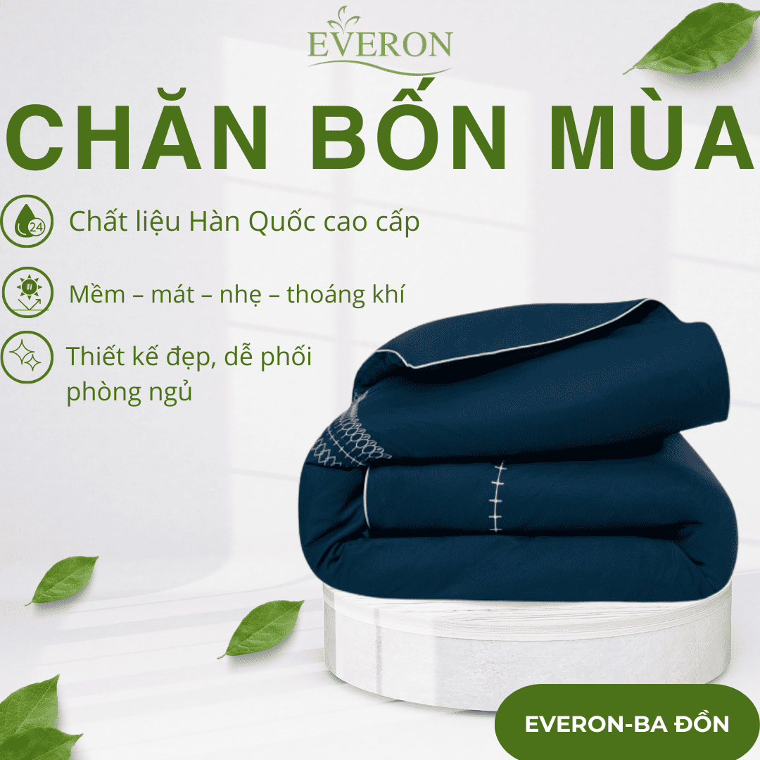 Bộ chăn ga gối Everon Nét Khiêm Tốn - ESM25023 Bộ chăn ga gối Everon Nét Khiêm Tốn - ESM25023