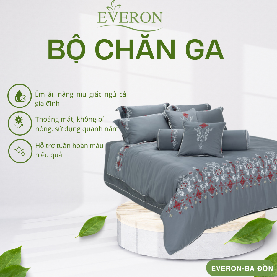 Bộ chăn ga gối Everon The Crown - ASHM24105 Bộ chăn ga gối Everon The Crown - ASHM24105