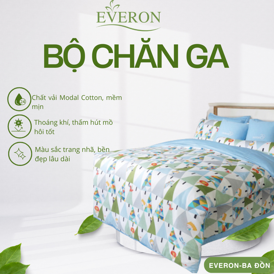 Bộ chăn ga gối Everon EPM22071 Bộ chăn ga gối Everon EPM22071