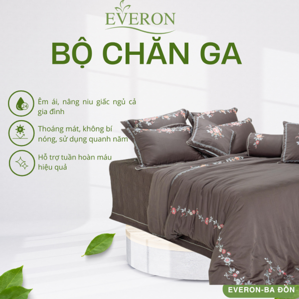 Bộ chăn ga gối Everon Secret Garden - ASHM24104