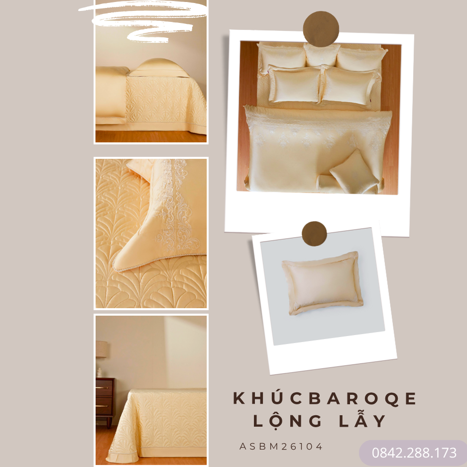 Bộ chăn ga gối Everon Khúc Baroque Lộng Lẫy - ASBM26104