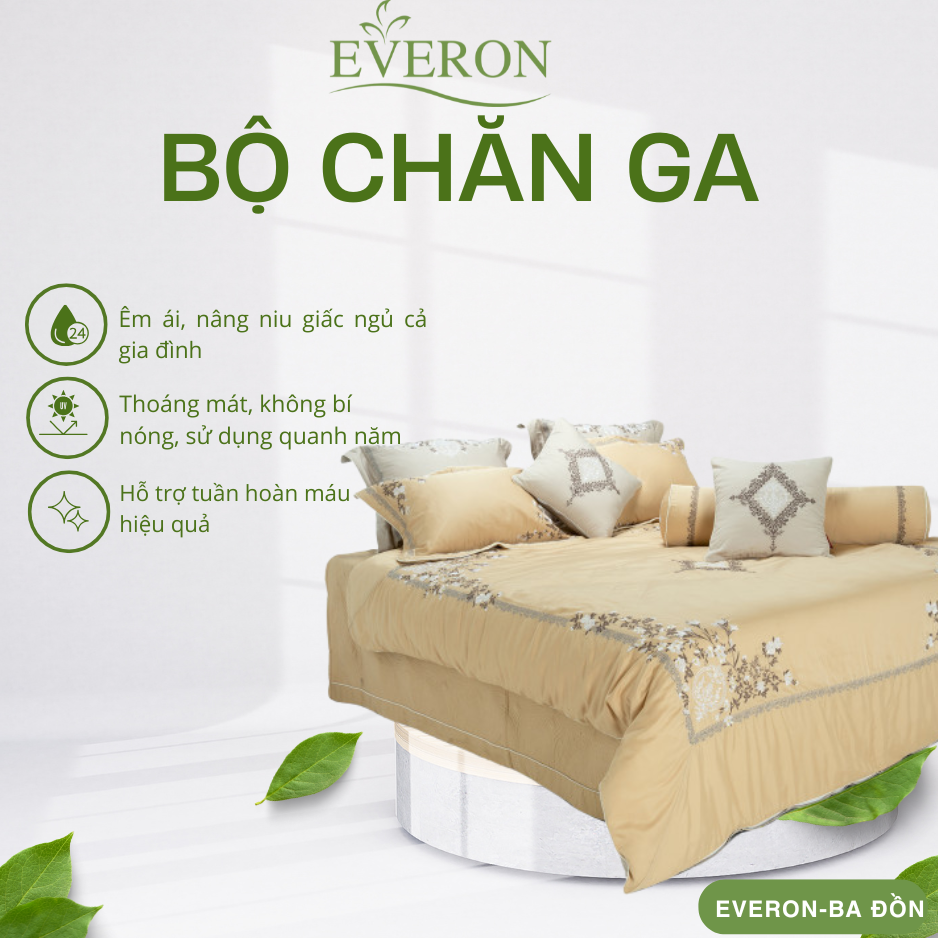 Bộ chăn ga gối Everon Luxe Mirror - ASHM24103 Bộ chăn ga gối Everon Luxe Mirror - ASHM24103