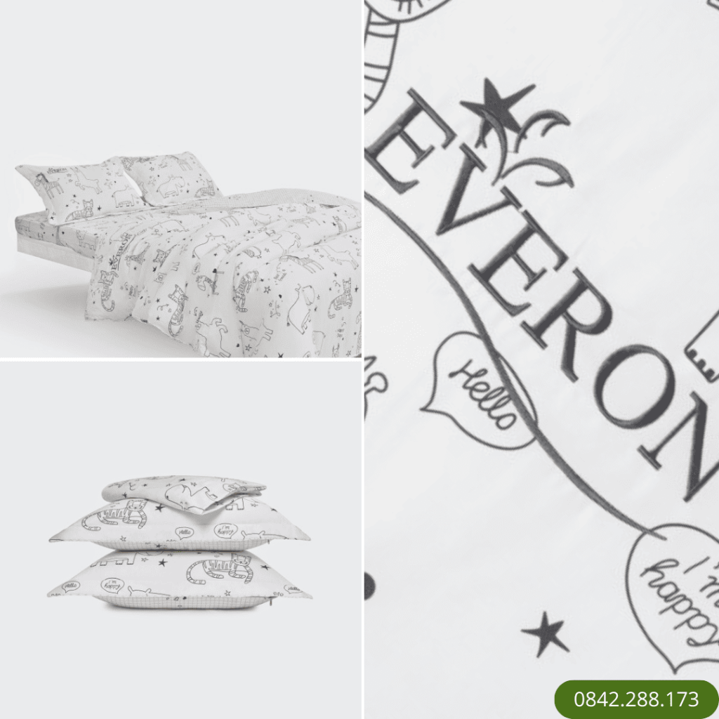 Bộ chăn ga gối Everon Kids Vườn Thú Tinh Nghịch - CPC25204