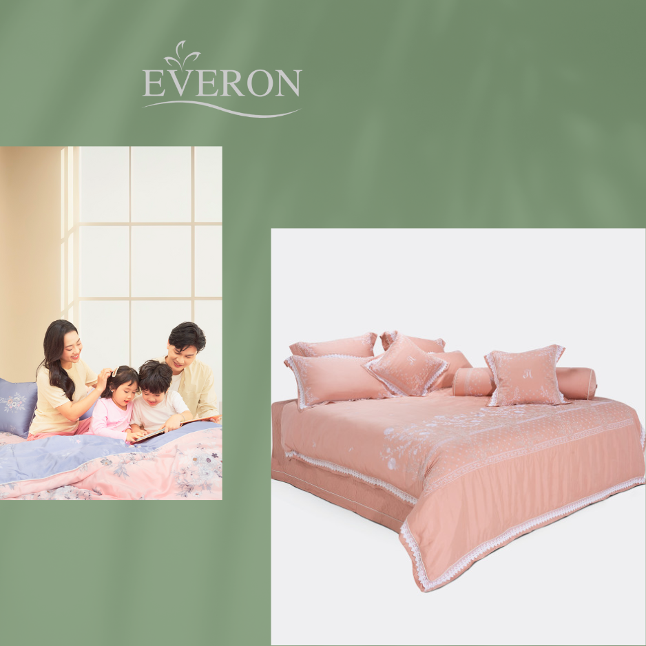 Bộ chăn ga gối Everon Apricot - ASHM24101