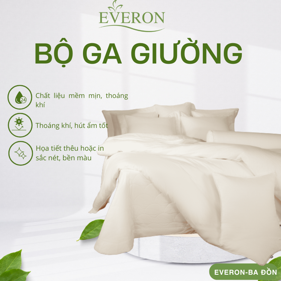 Bộ chăn ga Everon Ngọc Trai - ASCD26103 Bộ chăn ga Everon Ngọc Trai - ASCD26103