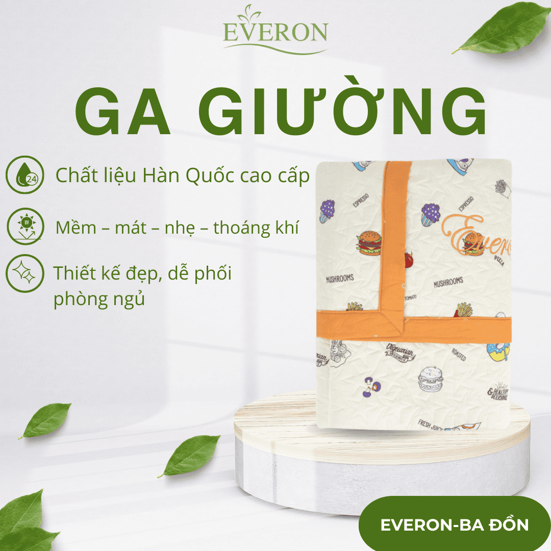 Ga Giường Everon Bữa Sáng Vui Vẻ – EPM24066 Ga Giường Everon Bữa Sáng Vui Vẻ – EPM24066