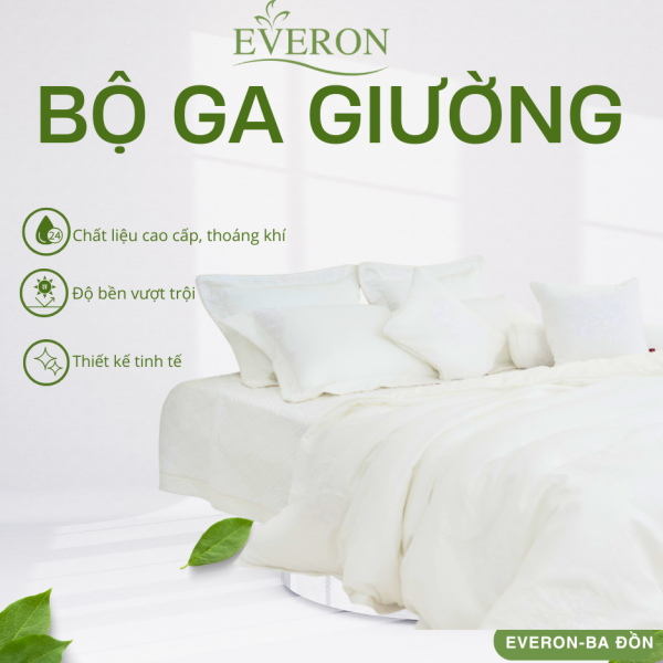 Bộ chăn ga gối Everon Mẫu Đơn Vĩnh Cửu - ASME25103