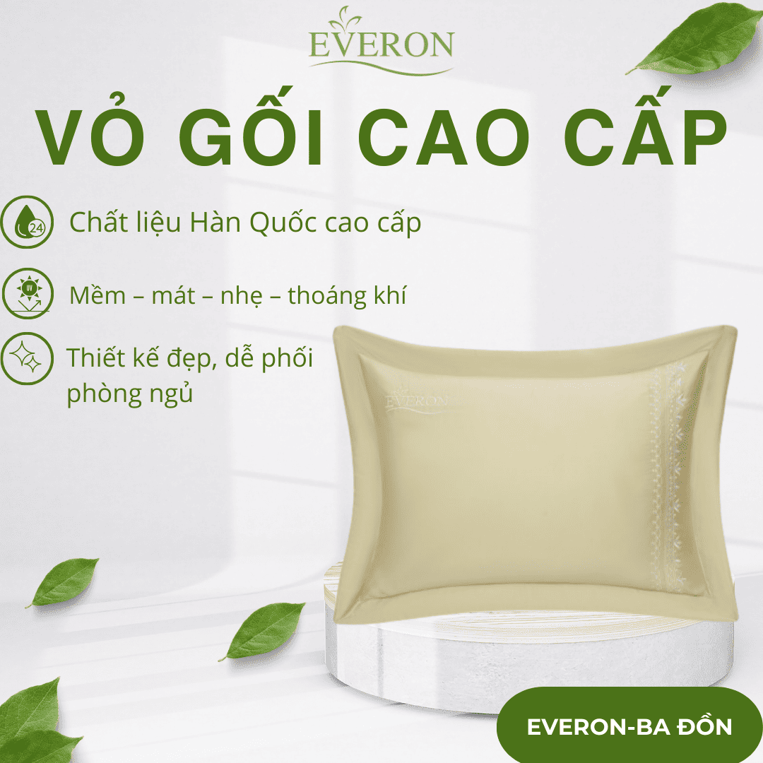 Vỏ gối Everon Cánh Hoa Vàng - EST25040 Vỏ gối Everon Cánh Hoa Vàng - EST25040