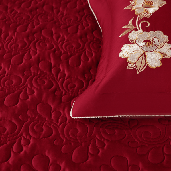 Bộ chăn ga gối Cẩm chướng đỏ - ESTC26007 Bộ chăn ga gối Cẩm chướng đỏ - ESTC26007