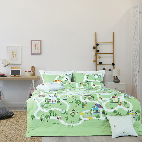 Bộ chăn ga gối Everon Happy Town - EPC23048 Bộ chăn ga gối Everon Happy Town - EPC23048