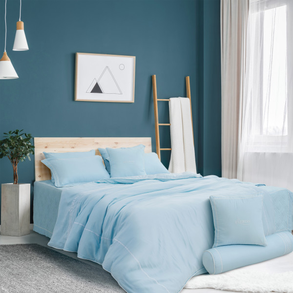 Bộ chăn ga gối Everon Làn Nước Xanh - EST25034 Bộ chăn ga gối Everon Làn Nước Xanh - EST25034