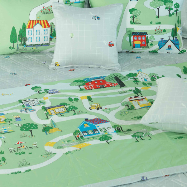 Bộ chăn ga gối Everon Happy Town - EPC23048 Bộ chăn ga gối Everon Happy Town - EPC23048