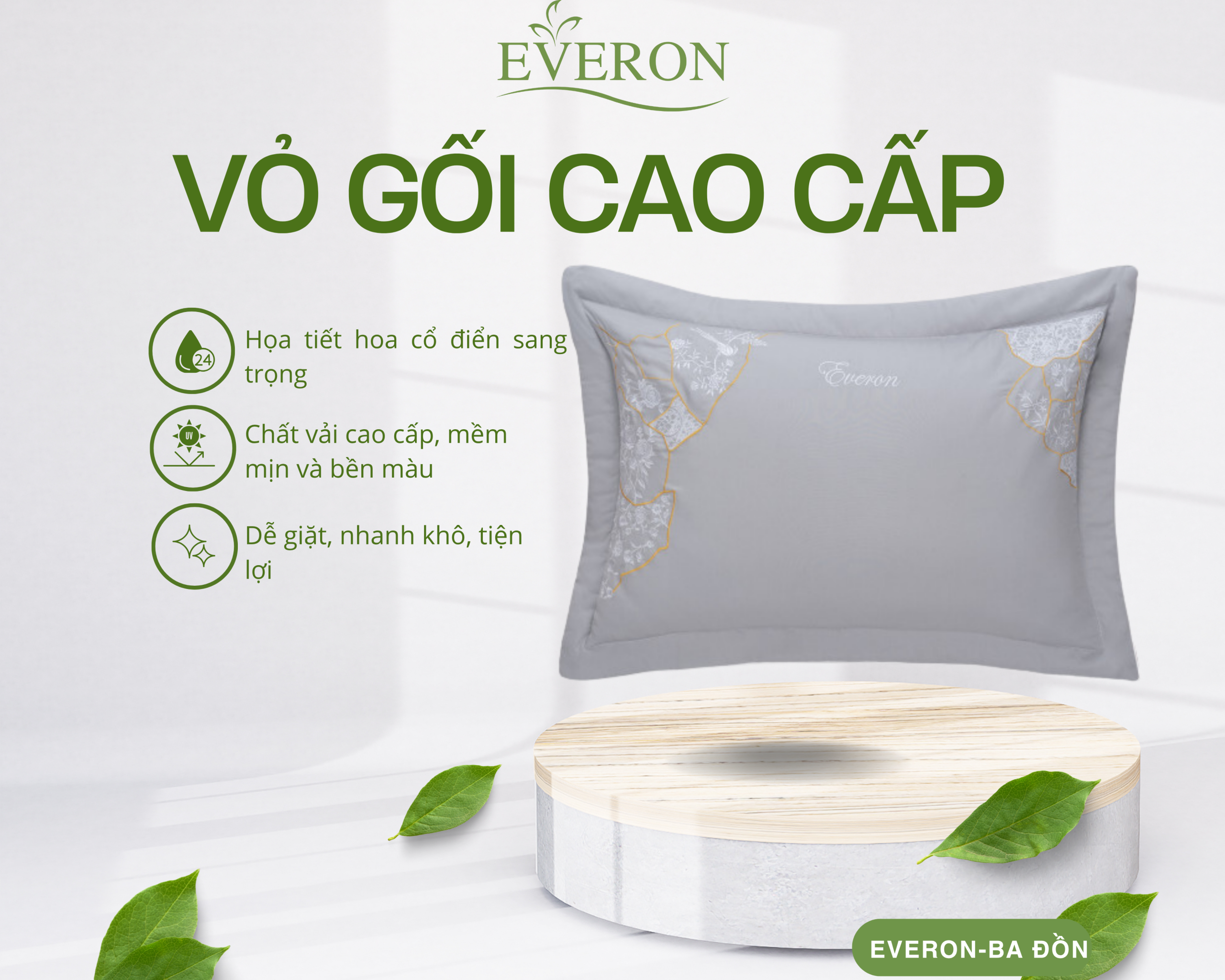 Vỏ gối Mẫu Đơn Kintsugi - ESMS24011 Vỏ gối Mẫu Đơn Kintsugi - ESMS24011