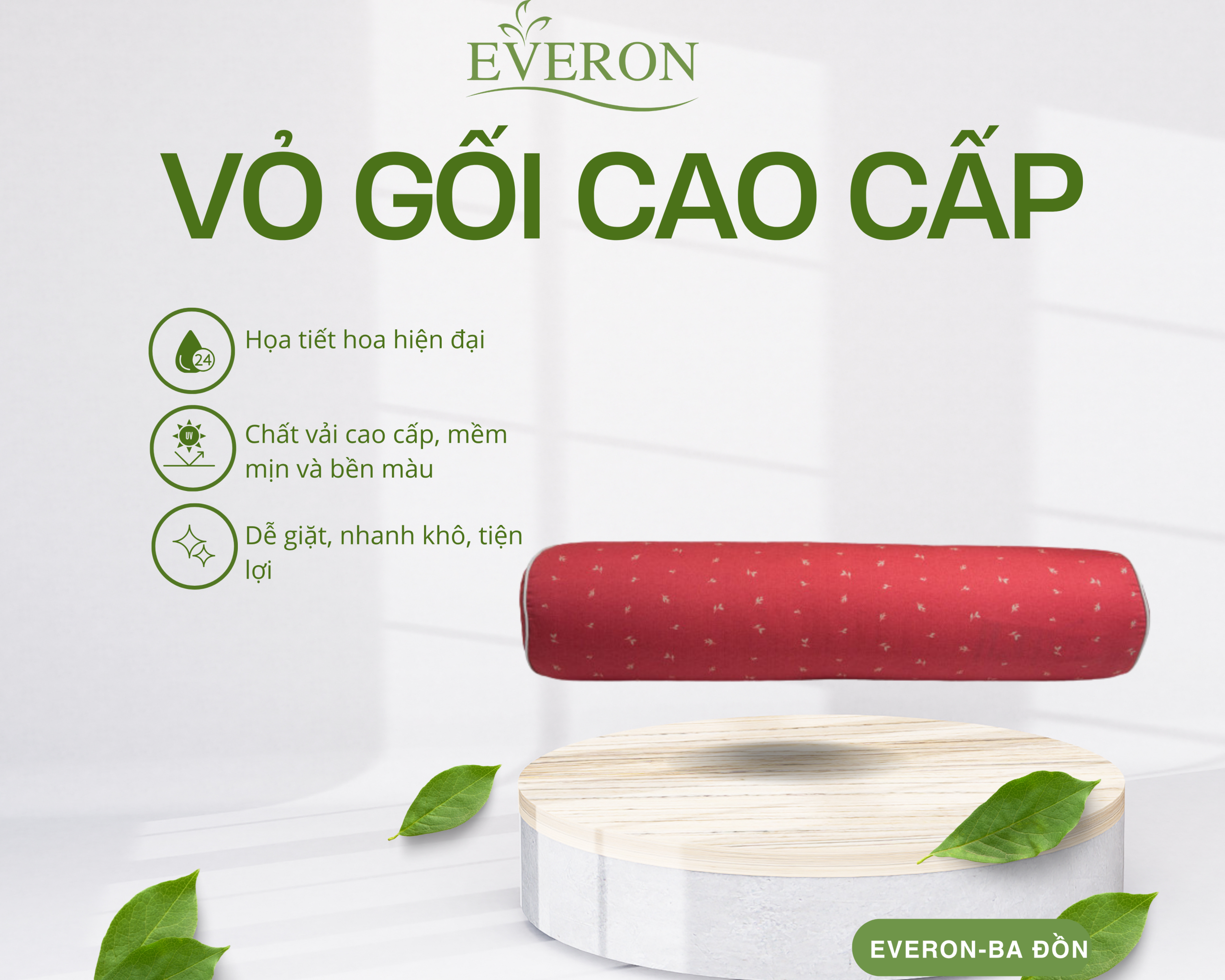 Vỏ gối Cherry Red - EPM23061 Vỏ gối Cherry Red - EPM23061