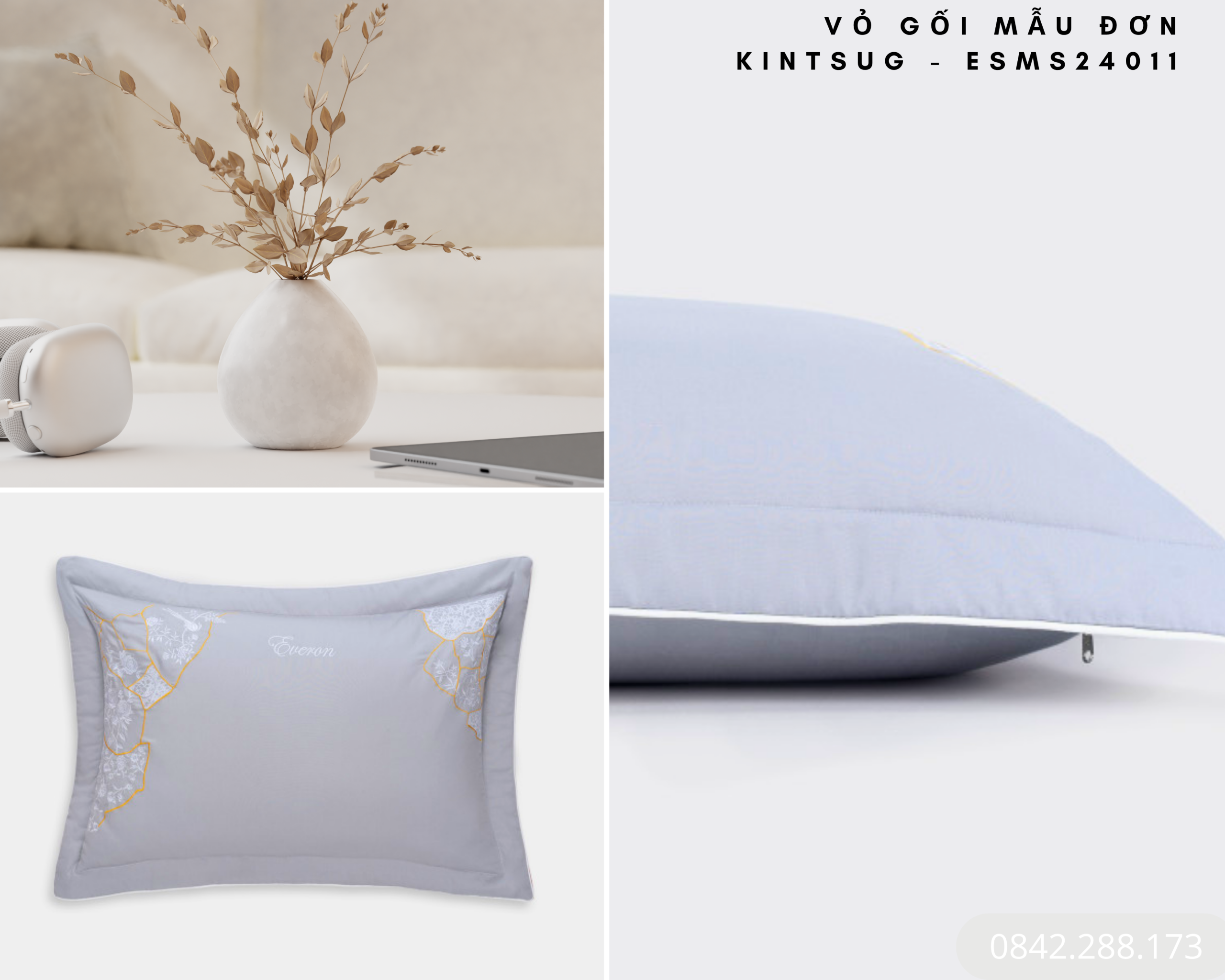 Vỏ gối Mẫu Đơn Kintsugi - ESMS24011