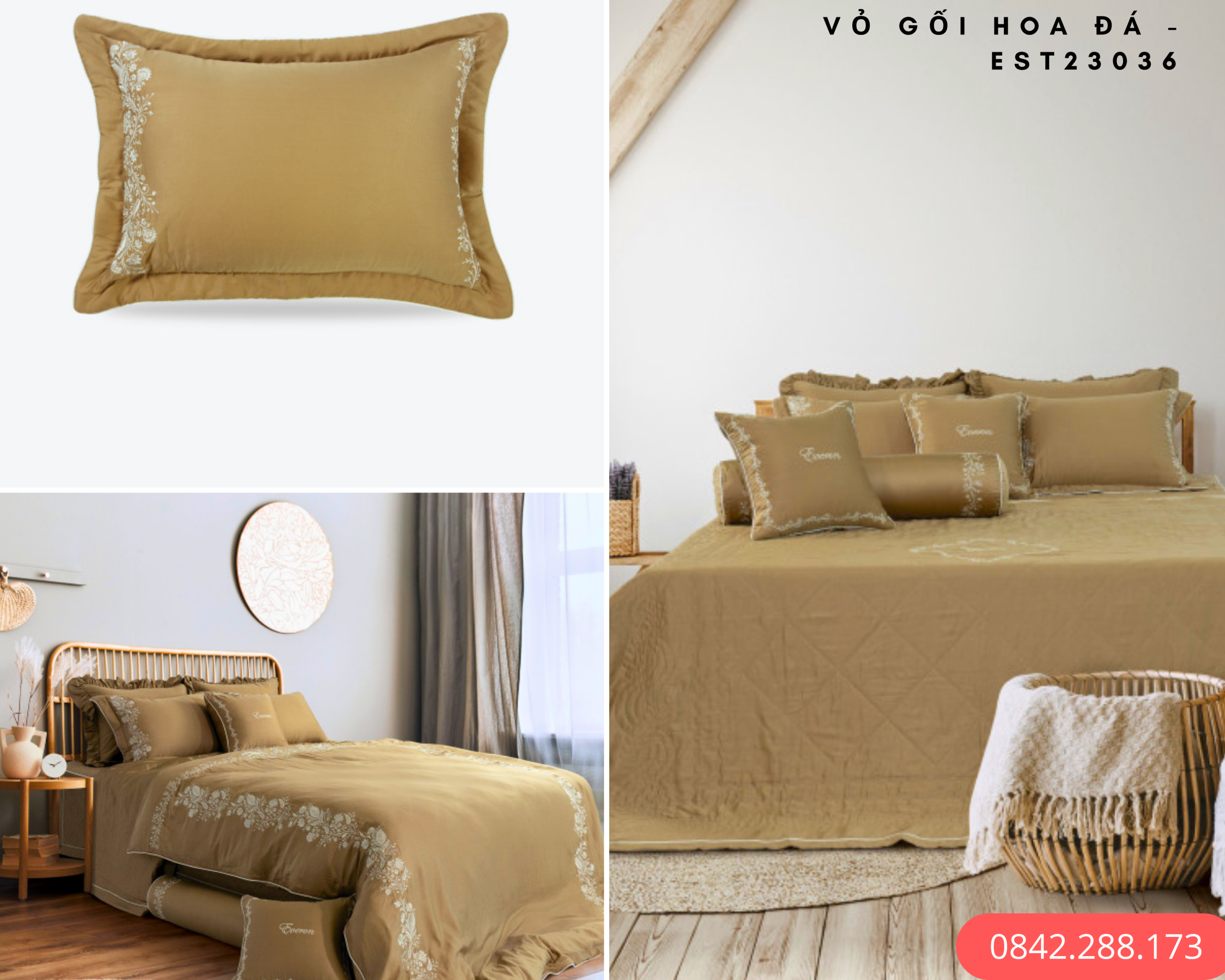 Vỏ gối Hoa Đá - EST23036