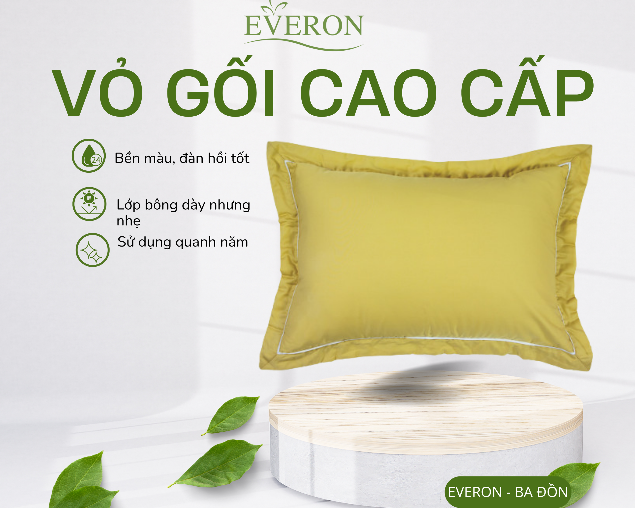 Vỏ gối Honey Yellow - ESTR23054 Vỏ gối Honey Yellow - ESTR23054