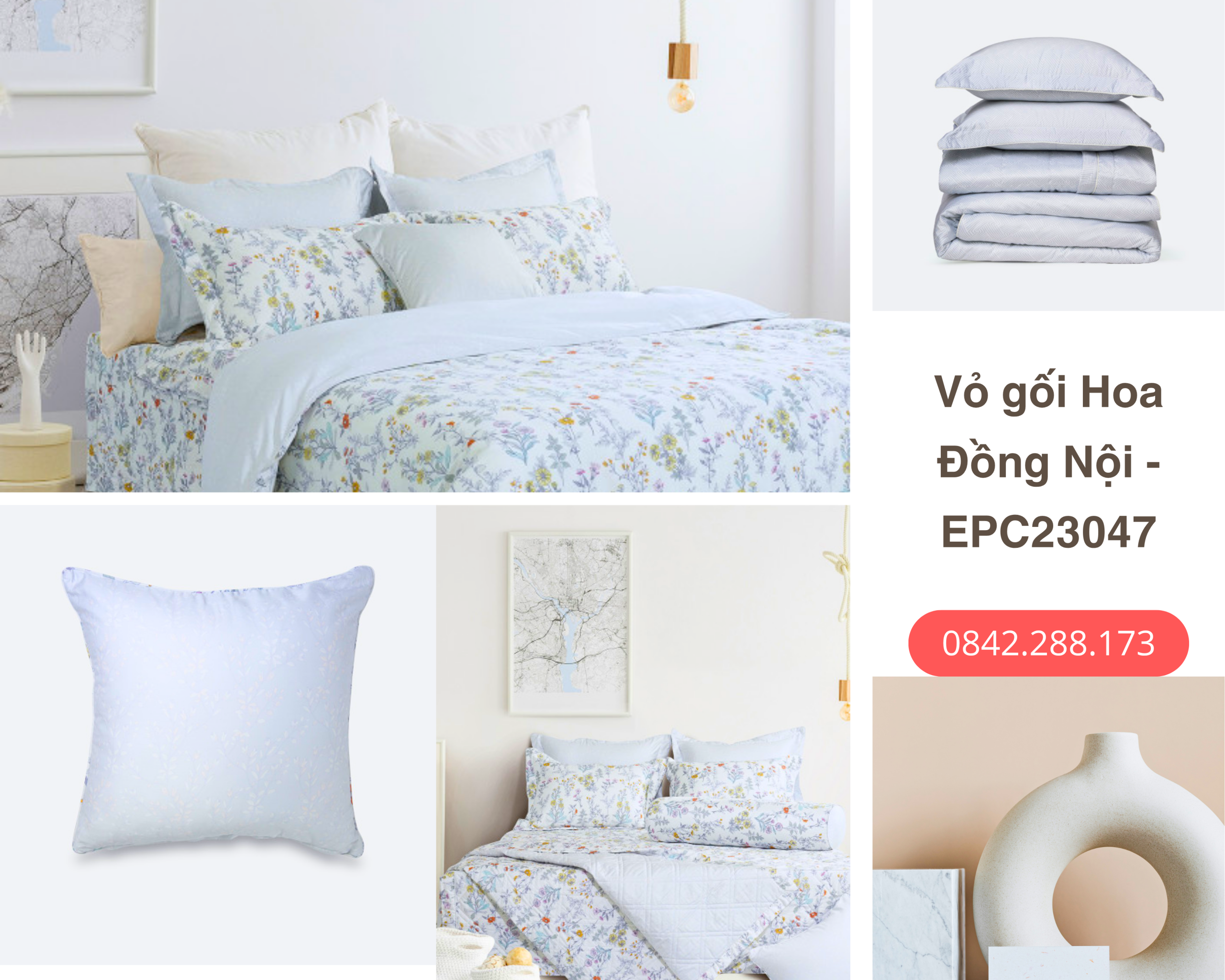 Vỏ gối Hoa Đồng Nội - EPC23047